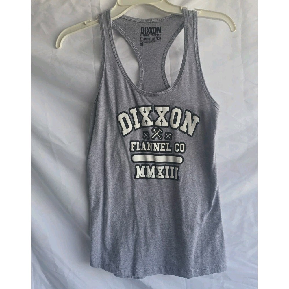 Dixxon Women's Racerback Gray Cotton Tank Top Size XS